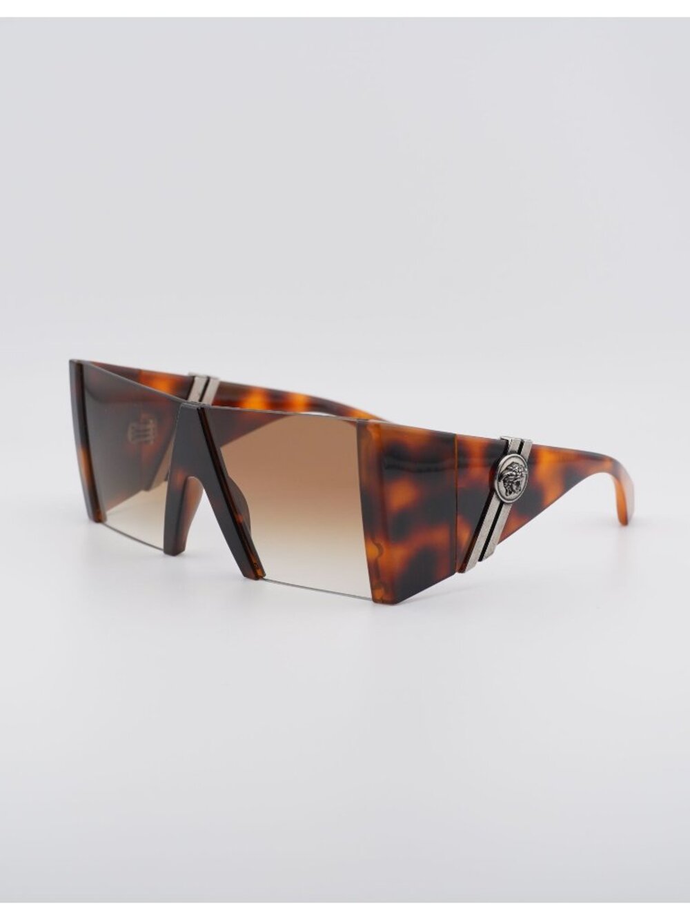 Versace VE4515 5217T5 Sunglasses Havana Shield Frame, Brown Lenses